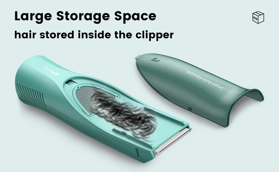 Vacuum Hair Clippers for Kids & Men Rechargeable Cordless Hair Cutting Machine with Safe Ceramic Blade Waterproof Hair Trimmers