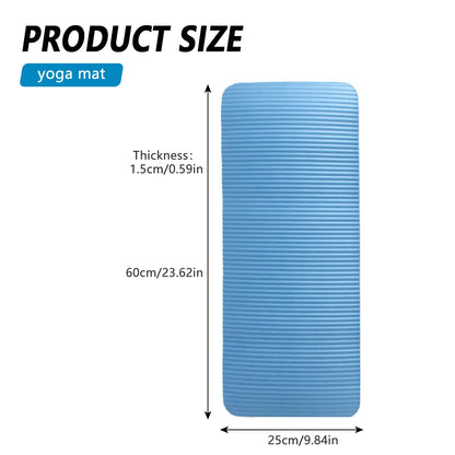 Mini Premium Yoga Mat Shock Absorption Soft Pilates Exercise Mat for Home Yoga Pilates Stretching 60*25*1.5cm