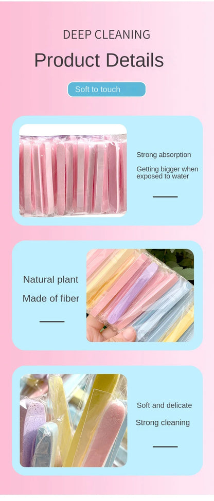 12/50PC Compressed Face Wash Wash Face Sponge Clean Face Disposable Powder Puff Face Cleansing Cotton Pad Cleansing Beauty Strip