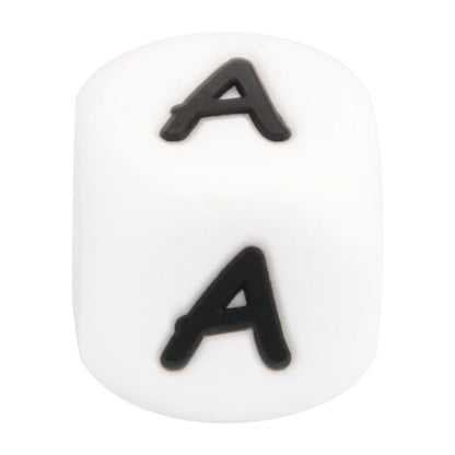Lofca 100Pcs 12MM Silicone Letter Beads Silicone Beads Loose Beads Food Grade DIY Bracelet Necklace Pacifier Chain Accessories