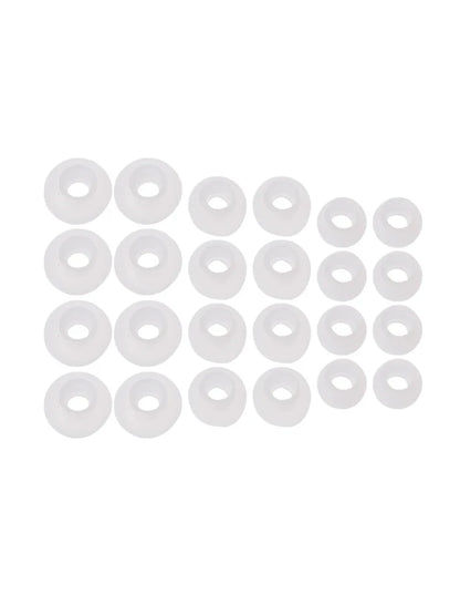 12 Pairs(S/M/L) Soft Clear Silicone Replacement Eartips Earbuds Cushions Ear pads Covers For Earphone Headphone