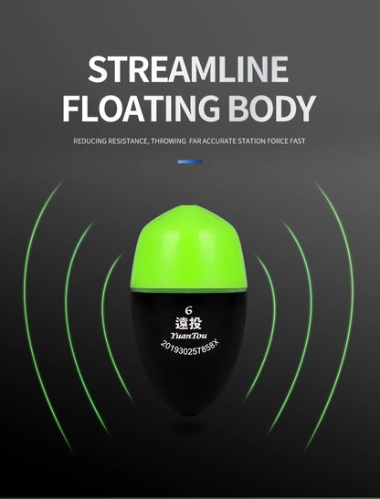 Luminous Fishing Float Set High Sensitivity Buoy Adjustable Red&Green Color Bobber Waterproof Electronic Fishing Floats