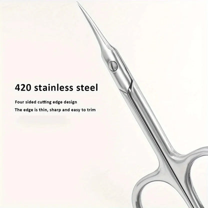 Dead Skin Remover Stainless Steel Curved Tip Thin Blade Cuticle Scissors Nail Clippers Trimmer Manicure Tools Eyebrow Tools