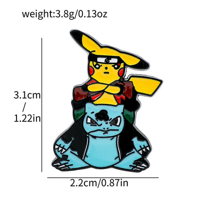 Pokemon Anime Enamel Lapel Pin - Japanese Cartoon Collectible Badge Cute Design Ideal Gift for Children Backpack Hat Collar Broo