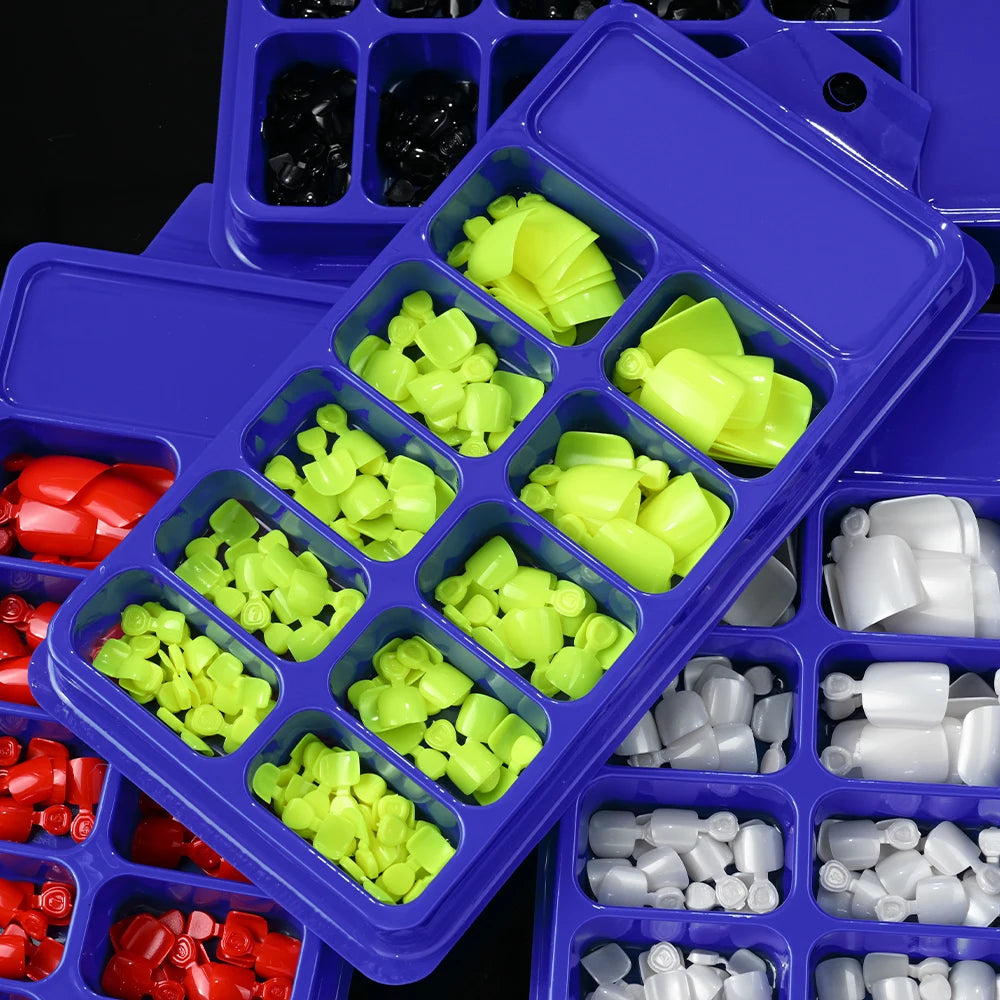 120Pcs Glossy Black Press On Toenails Short Square Full Cover Fake Toenail Tips for Summer Women False Foot Nail Tip Extension &