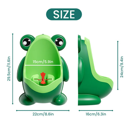 Cute Frog Standing Potty Training Urinal for Boys Toilet with Funny Aiming Target