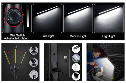 KDULIT LED Magnetic Work Light Rechargeable Underhood Work Lamp With Hooks & Rotating Magnetic Base For Car Repairing Emergency