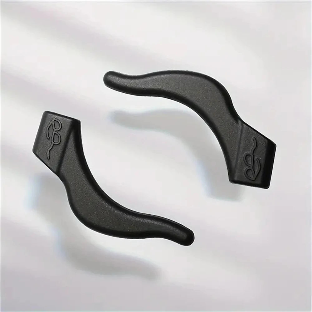 5pairs Silicone Anti-Slip Ear Hooks Women Men Antiskid Glasses Leg Ear Sleeve Anti-Fall Eyewear Holder Accessories Black
