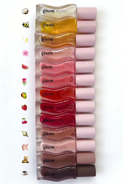 Gisou New Colors Full Range Of Long-lasting Moisturizing Raspberry Swirl Lip Oils Lip Gloss Care Lip Plumping Exfoliating Gloss