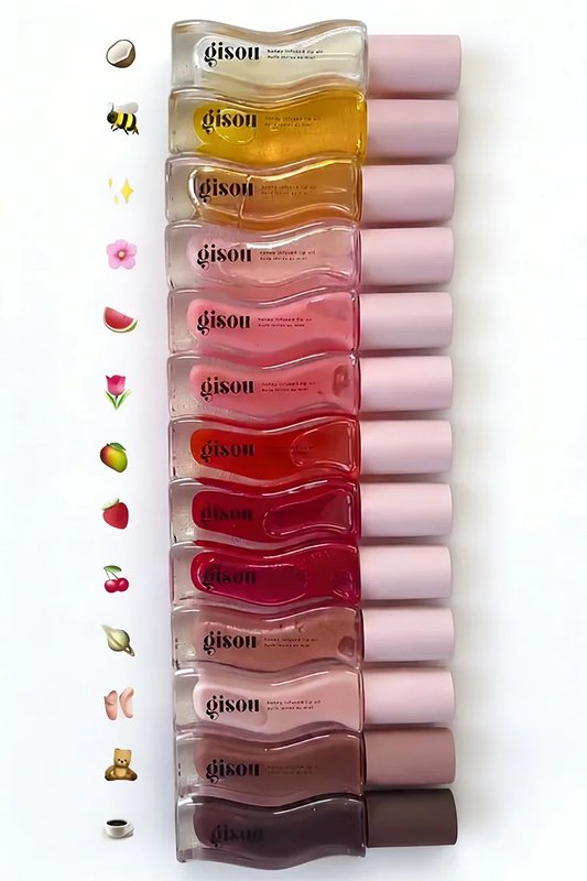 Gisou New Colors Full Range Of Long-lasting Moisturizing Raspberry Swirl Lip Oils Lip Gloss Care Lip Plumping Exfoliating Gloss