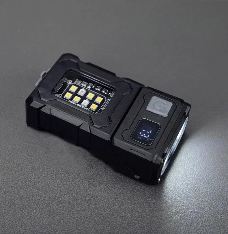 Multifunctional Ajustable Angle LED Flashlight Outdoors Mini Work Light Portable Magnet USB Rechargeable Camping Light