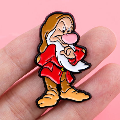 Funny Witch Enamel Pin Cartoon Old Men Brooch For Coat Women's Brooches Fashion Lapel Badges Jewelry Gift for Friends