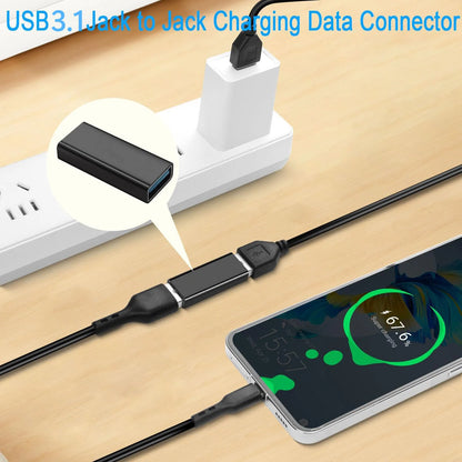 3.1 USB to USB Adapters 3.0 USB Female to USB A Female Converter OTG DataSync Extender Connectors for Laptops Tablets