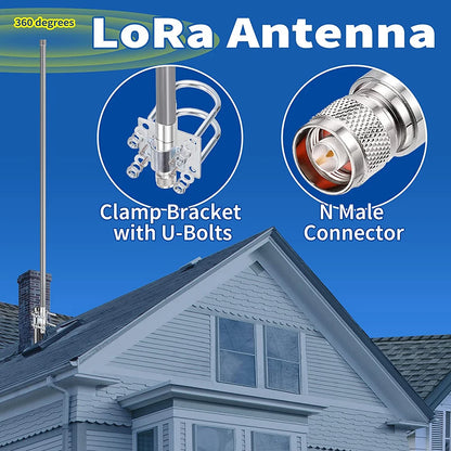 868MHz Fiberglass Antenna Outdoor OMNI Antenna 868 MHz Helium Bobcat Miner  Hotspot Antennas for Meshtastic Lorawan Long Range N