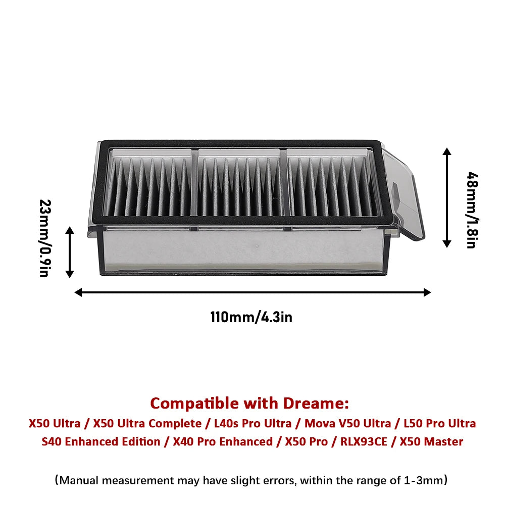 For Dreame Main Side Brush Hepa Filter Mop Rags Dust Bag X50 Pro/X50 Ultra/X50Master/L40S Pro Ultra/L50 Pro Ultra/MOVA V50 Ultra