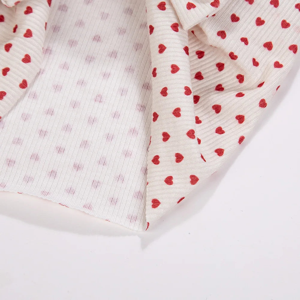 Ins Ribbed Baby Turban Hats Heart Dasiy Cherry Butterfly Bear Printed Infant Beanies Toddler Boys Girls Caps Kids Headwear