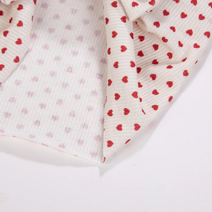 Ins Ribbed Baby Turban Hats Heart Dasiy Cherry Butterfly Bear Printed Infant Beanies Toddler Boys Girls Caps Kids Headwear