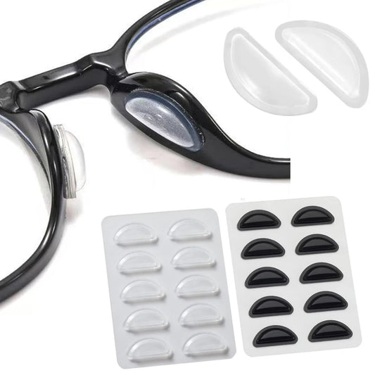 5/10 Pairs Super Sticky Anti Slip Eyeglass Nose Pads Soft Silicone Adhesive Glasses Nose Pad for Plastic Frame Glasses Parts