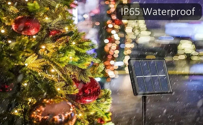 Fairy Lights Solar Garden Lights String Lights with 8 Modes Waterproof Wire Lights for Patio Yard Trees Christmas Party