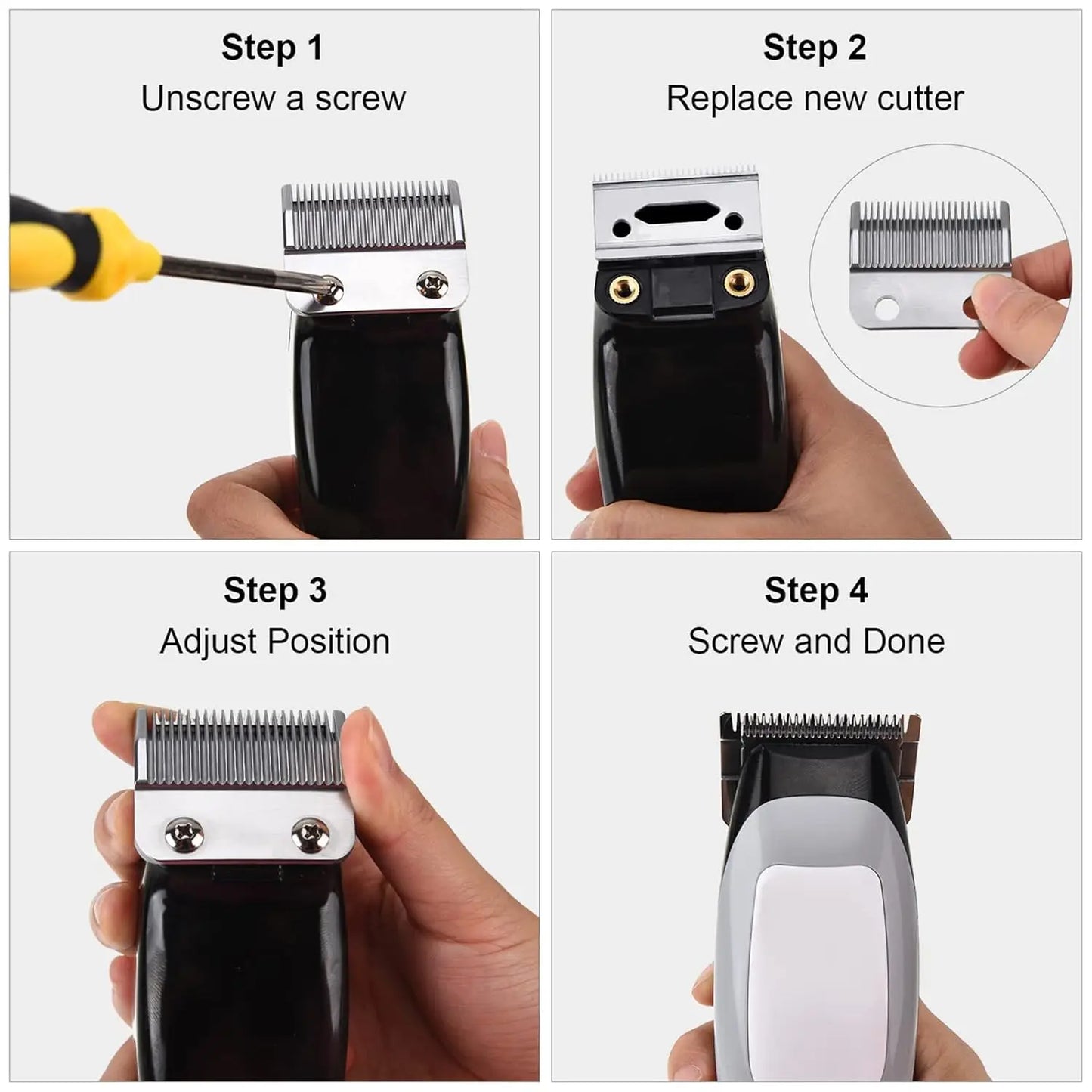 Professional Replacement Clipper Blades 2 Holes Adjustable Hair Clippers Blades Compatible with WAHL Cordless Hairdressing Tools