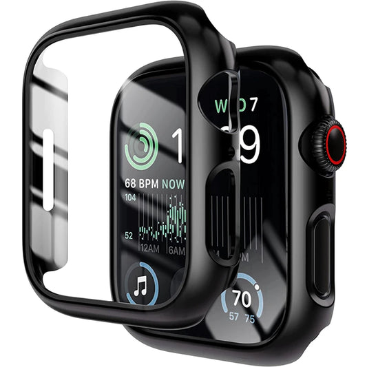 Glass+Cover For Apple Watch case 11 10 9 8 7 6 SE 5 Accessorie Screen Protector iwatch series 46mm 42mm 49mm 44mm 40mm 41mm 45mm