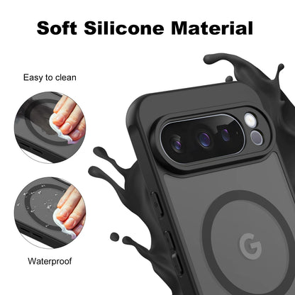 Matte Translucent Magnetic Case For Google Pixel 10 9 10pro 9pro 10pro XL 9A For Magsafe Wireless Charge Shockproof Cover