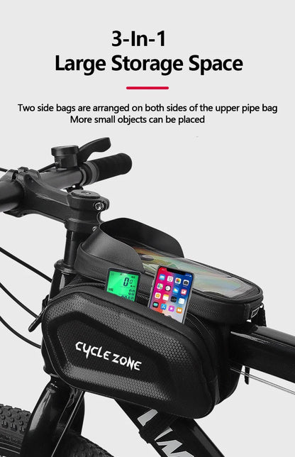 Bicycle Phone Bag Bike Top Front Tube Frame Bags Cycling Front Bag Touch Screen Road MTB Mountain Bike Phone Bags Accessories