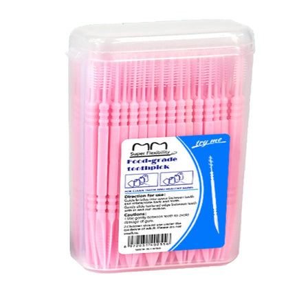 Portable ultra-fine toothpicks, disposable family box, double-head high-end personalized creative fruit sticks