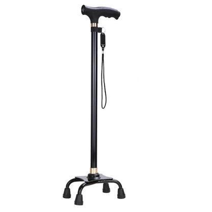 LED Light Non-Slip Elderly Walking Sticks Aluminum Alloy Cane Multifunctional Crutch with Large Footprint for Senior Men