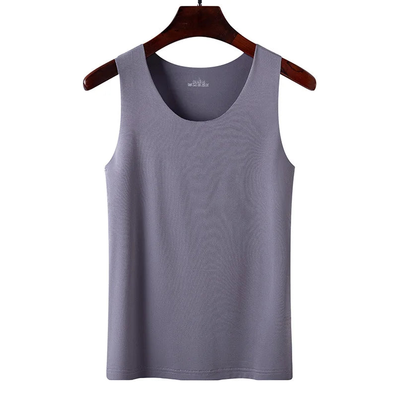 1pcs Summer Women Men Thin Tank Tops Seamless Ice Silk Vest Undershirt Underwear Students Korean-Style Slim Vest Sleeveless Tops