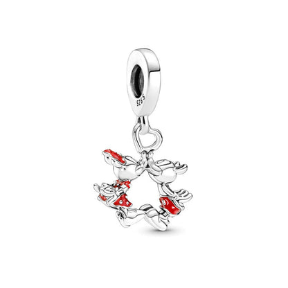 Hot Sell MINISO Disney 925 Sterling Silver Animals Mobilization Charms Beads Hot Original Bracelet DIY Jewelry Women Pendant