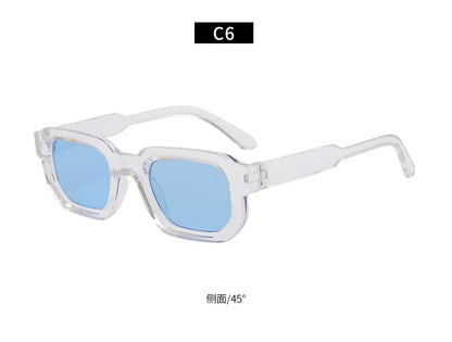 New Retro Rectangular Frame Sunglasses - Fashionable Retro Sunglasses With Uv400 Protection3007