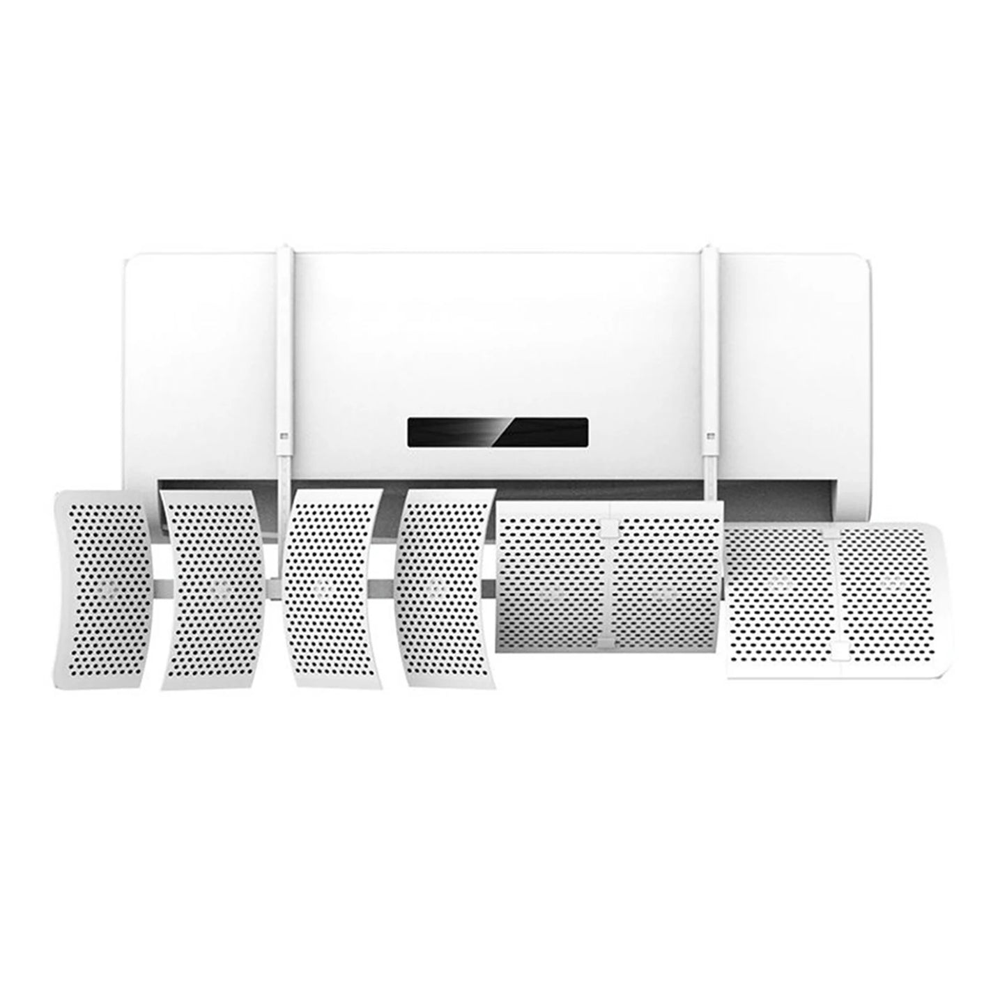 Wall Mounted Air-Conditioning Baffle Adjustables Anti Direct Blowing Windshield Baffles with 8 Leaves Air-Diverter Cover