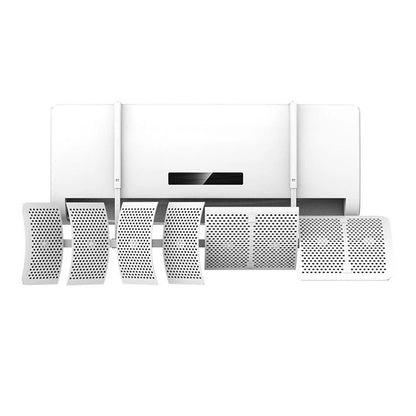 Wall Mounted Air-Conditioning Baffle Adjustables Anti Direct Blowing Windshield Baffles with 8 Leaves Air-Diverter Cover