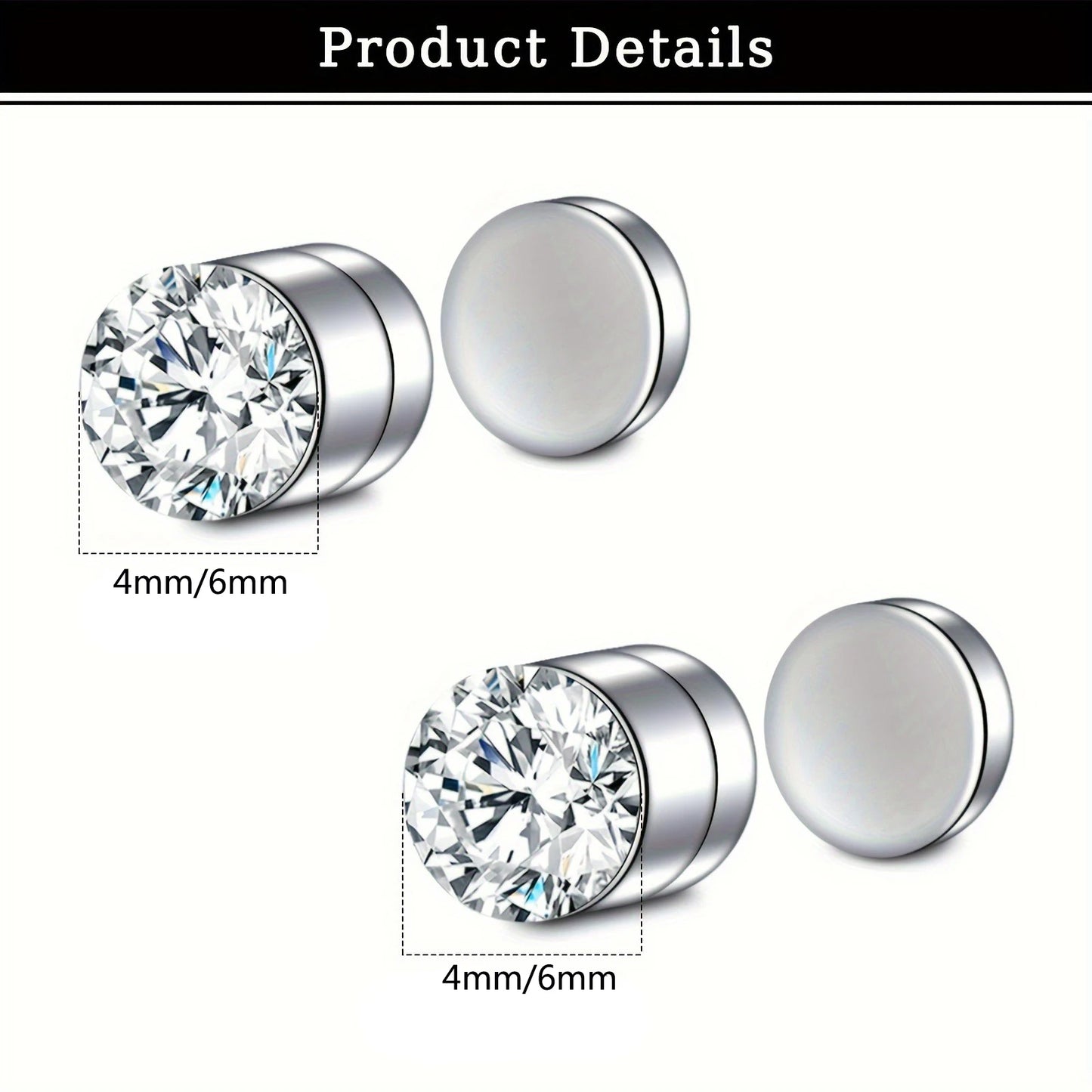 2-Piece Magnetic Faux Nose Studs, Personalized Punk Style, Fashion Women's Nose Jewelry Set, No Piercing Required, Vintage Style