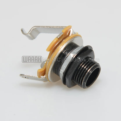 1pcs Electric Guitar Input Jack For Electric Guitar & Bass Guitar 1/4"" (6.35mm) Mono Jack Socket Chrome Nut & Washer