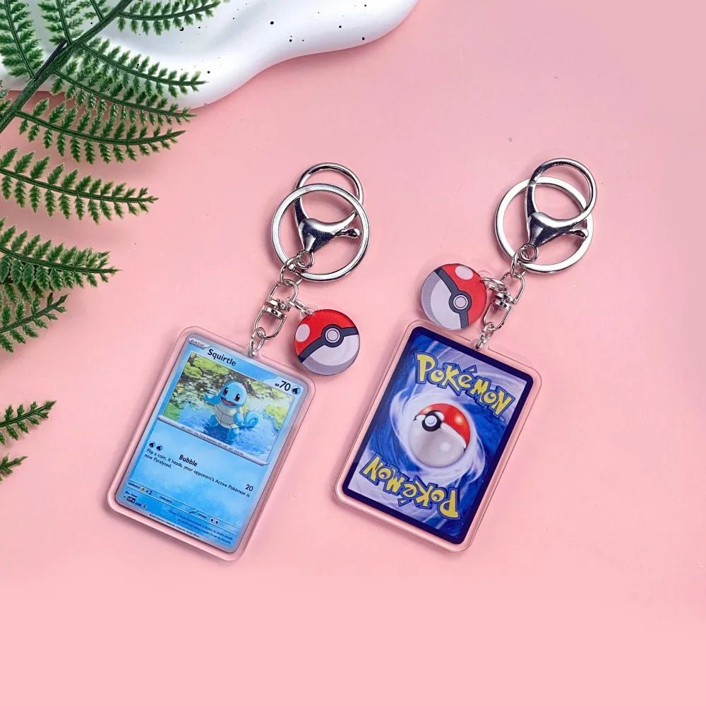 1/43Pcs Pokémon Pikachu Bulbasaur Gold Saint Acrylic Keychain Backpack Pendant Bag Charms Accessories Decoration Holiday Gifts
