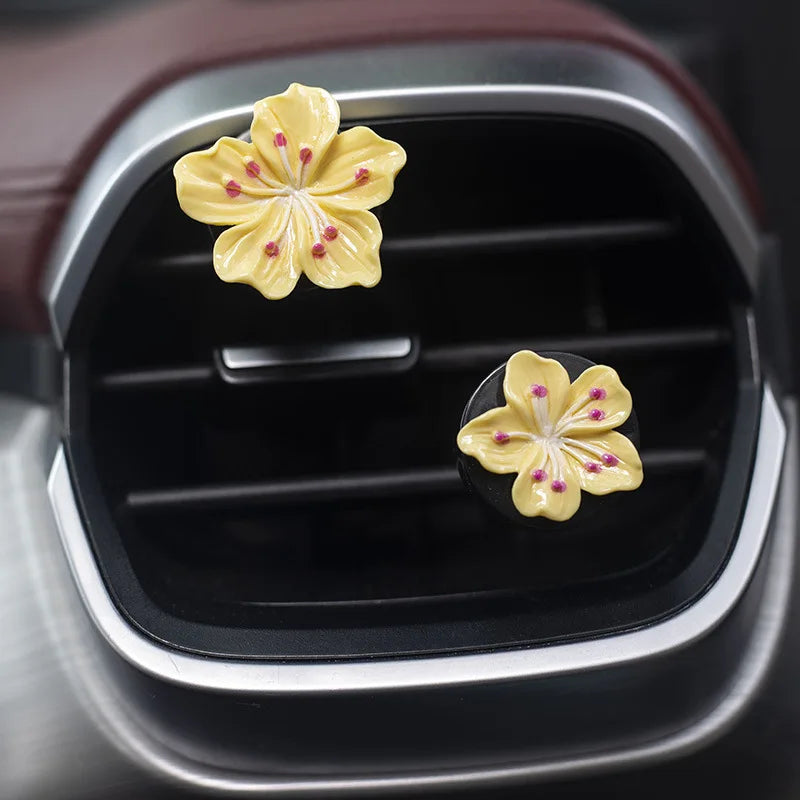 2pcs Car Perfume Clip Flower Air Outlet  Decorations Car Air Conditioner Air Vent Personalized Interior Decoration Accessories