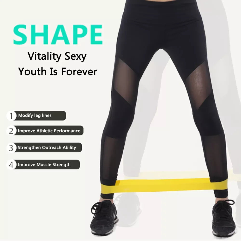 Various Color Yoga Sport Resistance Bands gym equipment TPE Home Fitness Elastic Bands Pilates strength training   workout