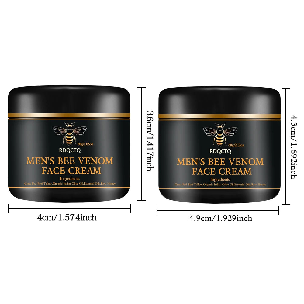 RDQCTQ Men's Bee venom Wrinkle Remover Face Cream Firming Lifting Anti Aging Fade Fine Lines Moisturizing Skin Care