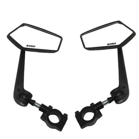 Universal Bike Handlebar Mirrors Motorcycle Rear View Mirror HD Wide Angle & 360° Rotating Back Sight Rearview Motorcycle Mirror