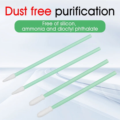 100PCS Fiber Optic Cleaning Sticks Fiber Optic Swabs For 1.25mm/2.5mm LC/SC/FC/ST Connectors Fiber Cleaning Rod FTTH Tool