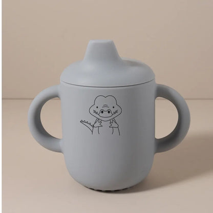 1PC Personalized Customization Name Pattern Silicone Sippy Cup for Babies/Toddlers Baby Cups Custom Water Bottle