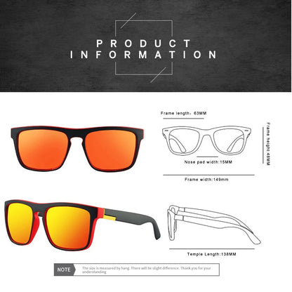 Fashion Vintage Square Sunglasses Men Women Fishing Driving Man Luxury Brand Designer Sun Glasses Anti-Glare Retro Eyewear