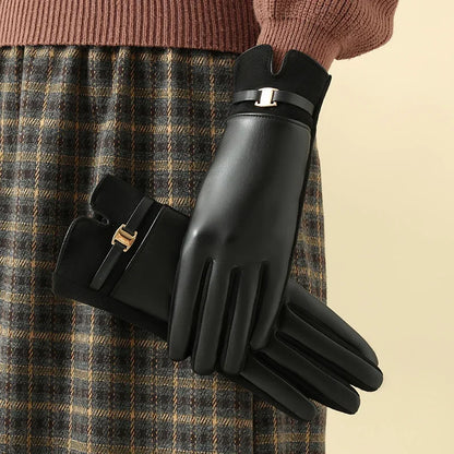 【Thick Warm】Women's Touchscreen Gloves Winter Windproof Riding Driving Gloves