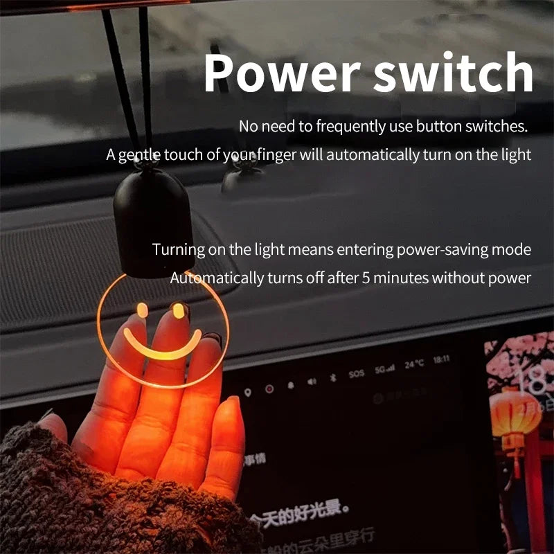 Car mounted small light bulb, interior decoration, car decoration, ambient light, pendant style creative car hanging night light