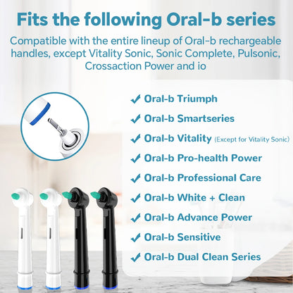 2pcs Compatible with Oral B Electric Toothbrush Replacement Brush Heads, Interdental Toothbrush Heads for Cleaning Between Teeth
