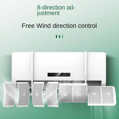 Wall Mounted Air-Conditioning Baffle Adjustables Anti Direct Blowing Windshield Baffles with 8 Leaves Air-Diverter Cover