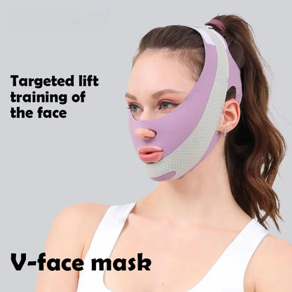 Face-Lift With Sleep Face V Shaper Facial Slimming Bandage Relaxation Shape Lift Reduce Double Chin Face Thining Band Massage