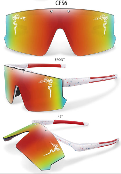 Fashion Shades Windproof Sports Flip On Eyewear UV400 MTB Goggles for Outdoor Cycling Running Unisex Party Sunglasses